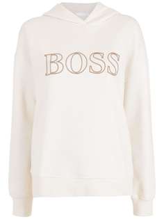 BOSS Efessa logo print hoodie
