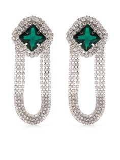 Venna серьги-кольца с кристаллами