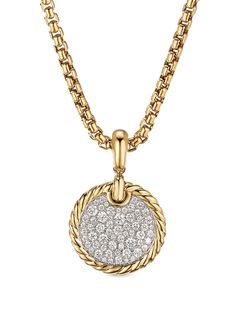 David Yurman подвеска Elements из желтого золота с бриллиантами