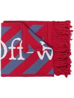 Off-White striped fringed scarf