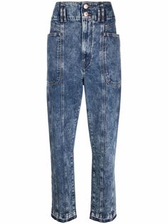 Isabel Marant Étoile широкие джинсы с эффектом потертости