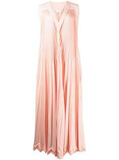 3.1 Phillip Lim SL 3-TIER PLEATED V NECK MAXI DRESS