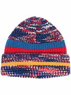 Missoni knitted stripe beanie