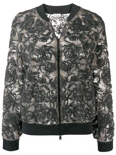 Brunello Cucinelli куртка-бомбер с цветочным принтом