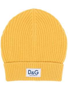 Dolce & Gabbana logo-patch wool beanie