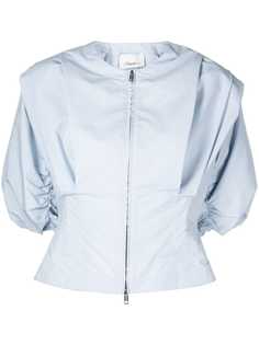 3.1 Phillip Lim PUFFED SLV POPLIN ZIP-UP TOP