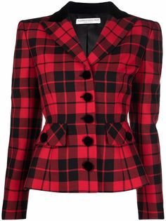 Alessandra Rich check-pattern single-breasted blazer