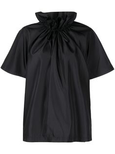 3.1 Phillip Lim SS RUCHED NECK BOXING TAFFETA TOP