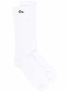 Lacoste ribbed logo patch socks