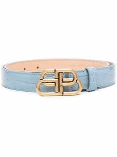 Balenciaga BB-buckle embossed belt
