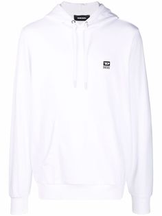 Diesel logo-patch cotton hoodie