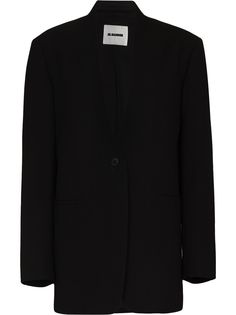 Jil Sander однобортный блейзер без воротника