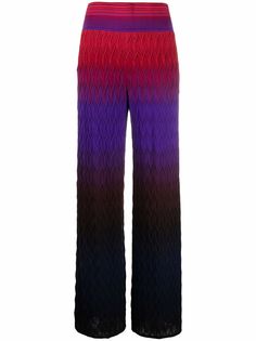 Missoni signature-knit gradient trousers
