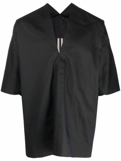 Rick Owens V-neck organic cotton shirt