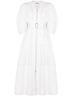 Jil Sander платье миди с V-образным вырезом