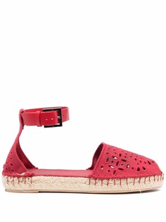 Valentino Garavani logo-print buckle-fastening espadrilles