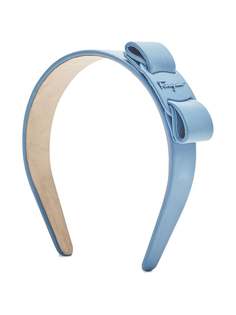 Salvatore Ferragamo SAL FERGMO VARA BLU LTHR BOW HEADBND