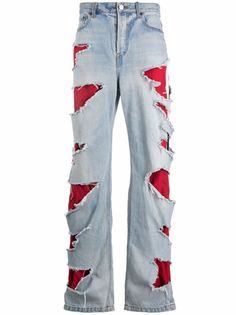 Balenciaga джинсы прямого кроя с прорезями