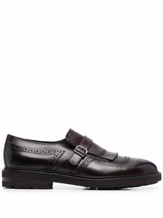 Henderson Baracco perforated-design fringed monk shoes