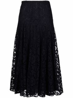 Valentino кружевная юбка с завышенной талией