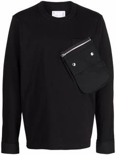 sacai zip-pocket long-sleeved T-shirt