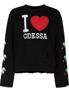 Natasha Zinko NZ I LOVE ODESSA SWTSHRT CRWNK LNG SLVS