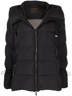 Moorer drawstring detailing funnel neck puffer jacket