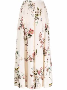 Giambattista Valli high-waisted floral-print trousers