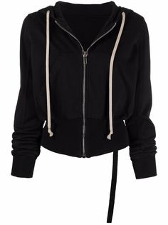 Rick Owens DRKSHDW cropped cotton hoodie