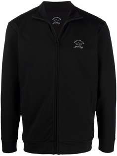 Paul & Shark logo-print zip-up sweatshirt