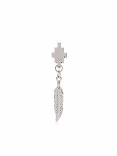 Marcelo Burlon County of Milan feather drop earrings