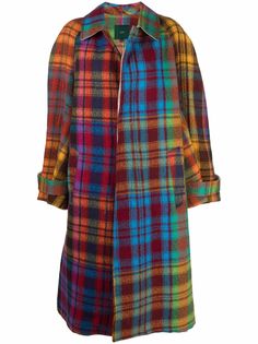 Jejia rainbow check wool coat