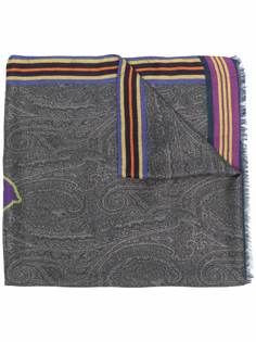 ETRO paisley-print fine-knit scarf