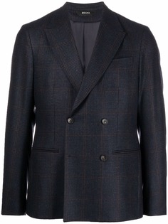 Z Zegna double-breasted checked blazer