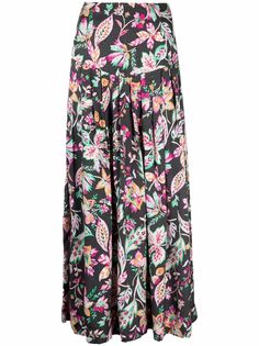 Isabel Marant Étoile Bella floral-print tiered long skirt