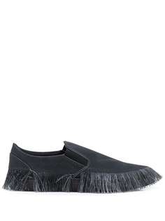 Doublet fringed slip-on sneakers