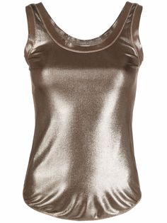 Pinko metallized knitted top