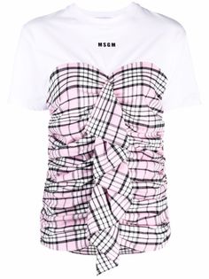 MSGM футболка со вставкой