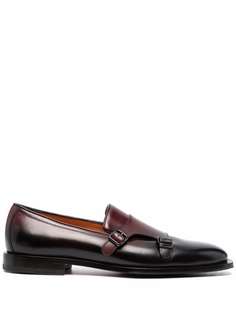 Santoni туфли монки с пряжками