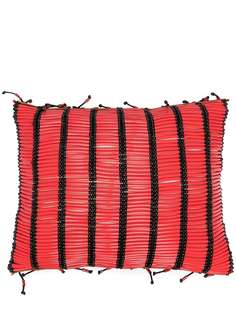 Marni Market полосатая подушка с бусинами