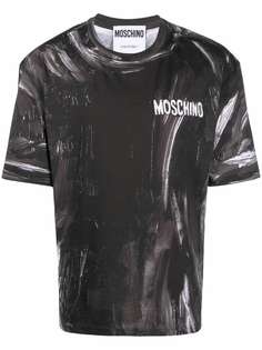 Moschino футболка с эффектом разбрызганной краски