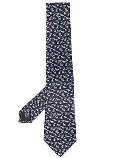LANVIN шелковый галстук с принтом