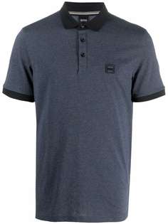 BOSS рубашка поло с вышитым логотипом