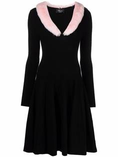 Blumarine расклешенное платье со съемным воротником