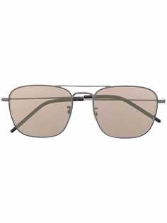 Saint Laurent Eyewear солнцезащитные очки-авиаторы SL 309 в квадратной оправе