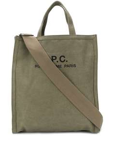 A.P.C. парусиновая сумка-тоут с логотипом