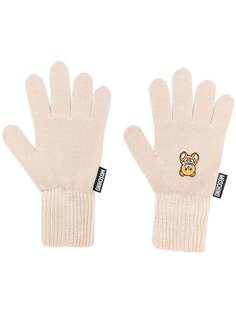 Moschino перчатки с нашивкой