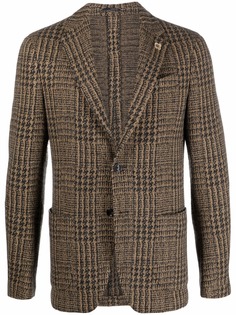 Lardini однобортный пиджак в клетку