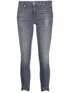 7 For All Mankind укороченные джинсы Slim Illusion средней посадки