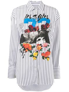 MSGM рубашка с принтом